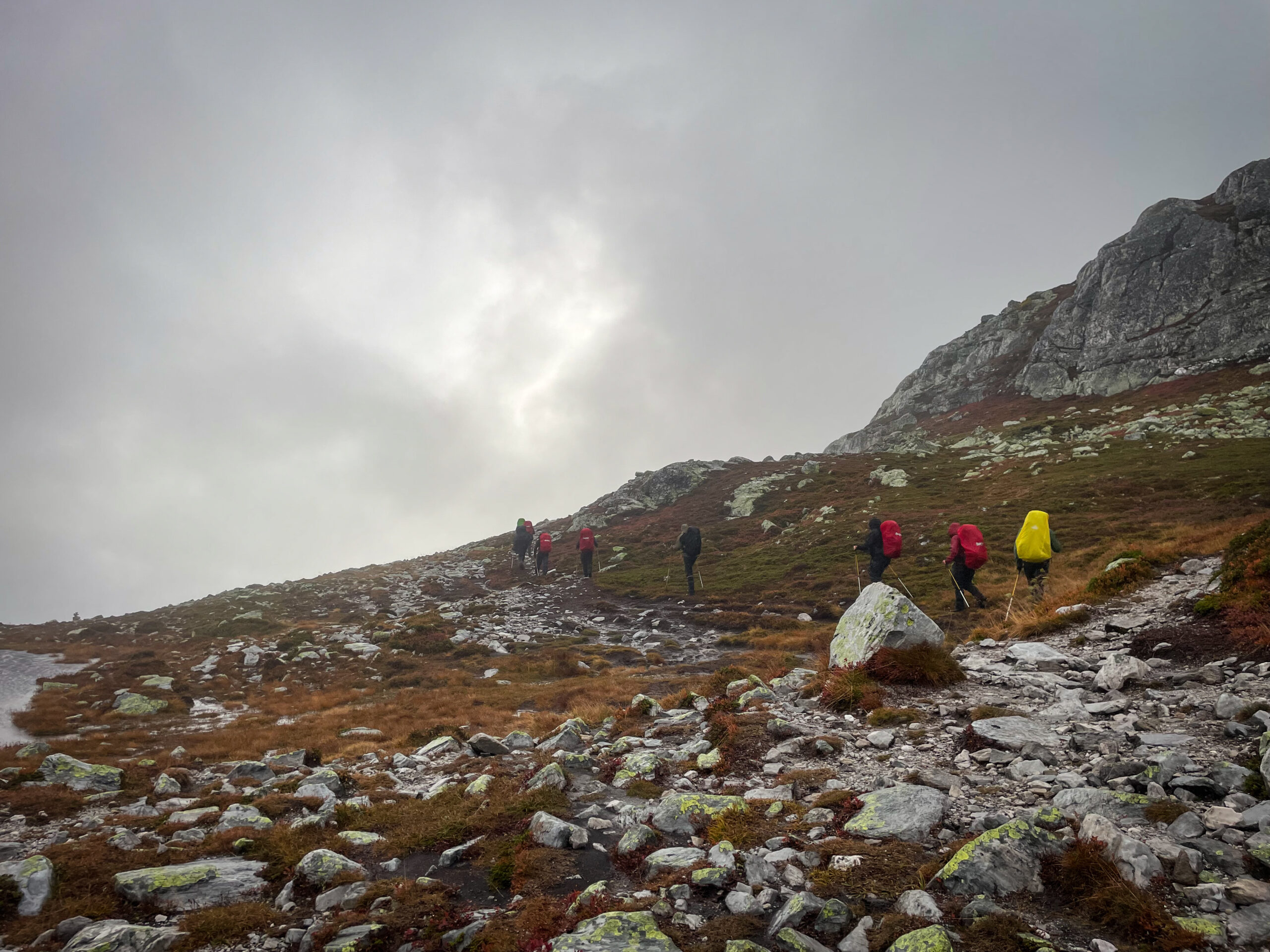 Wilderness guiding context in remote terrain